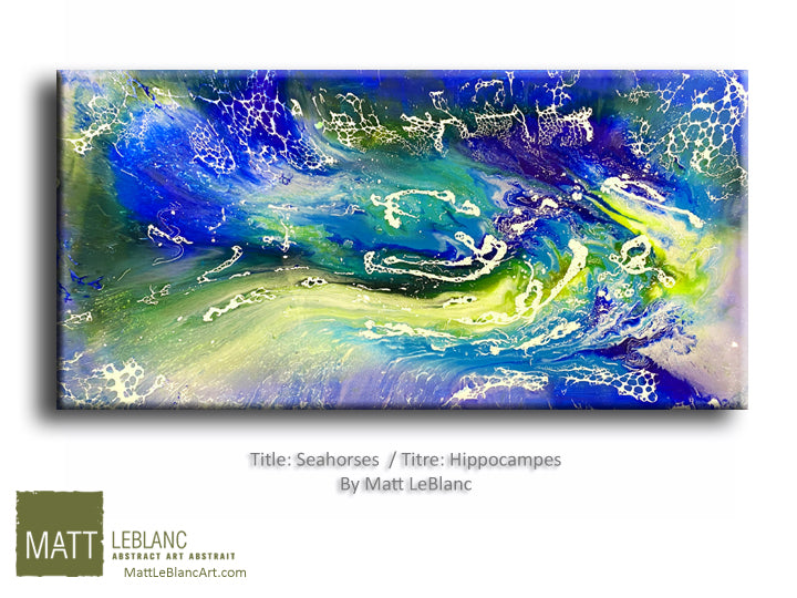 Seahorses by Matt LeBlanc Art-24x48