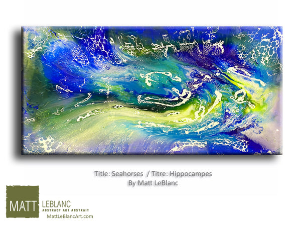 Seahorses by Matt LeBlanc Art-24x48