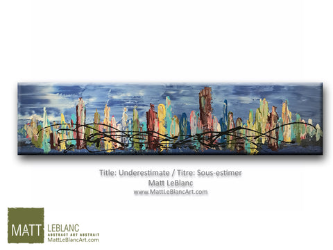 Portfolio - Underestimate - Original Abstract Painting by Matt LeBlanc Art-12x48