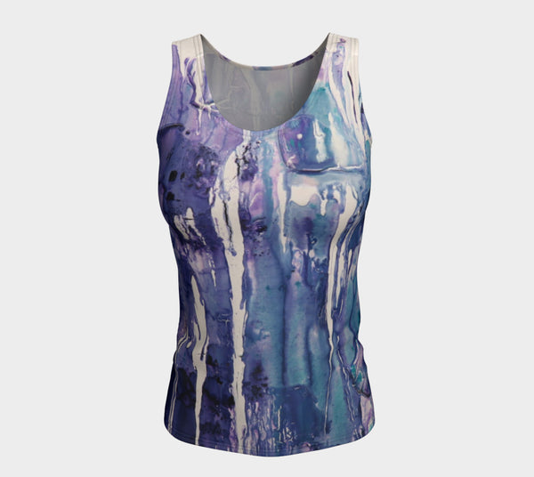 Matt LeBlanc Art LONG Fitted Tank Top - Design 004