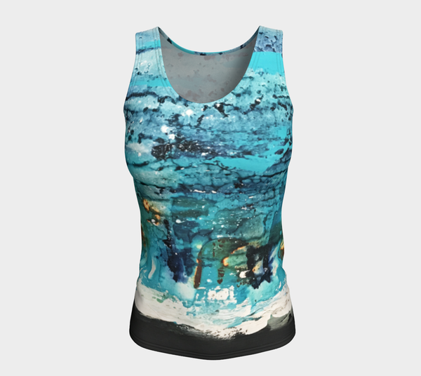 Matt LeBlanc Art LONG Fitted Tank Top - Design 007